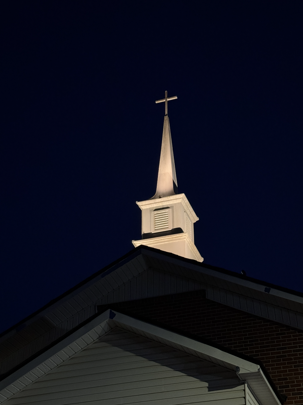 Church Steeple Uplighting Church steeple with dramatic uplighting